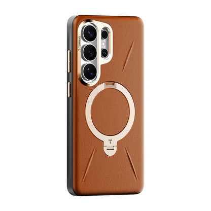 MagSafe-deksel for Samsung Galaxy S26 Ultra S948, Torras, QPRO Leather, Brun