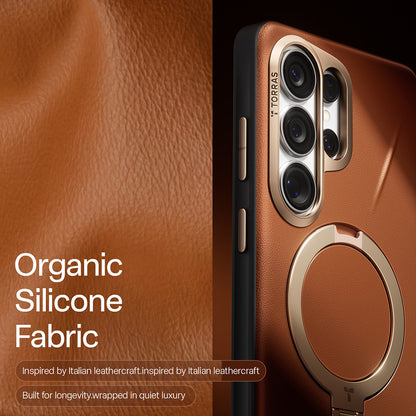 MagSafe-deksel for Samsung Galaxy S26 Ultra S948, Torras, QPRO Leather, Brun