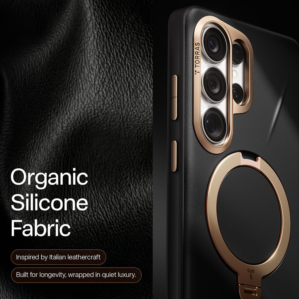 MagSafe-deksel for Samsung Galaxy S26 Ultra, Torras, QPRO Leather, Svart