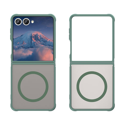 MagSafe-deksel for Samsung Galaxy Z Flip7 F766, Techsuit, HaloFrost II, Grønn