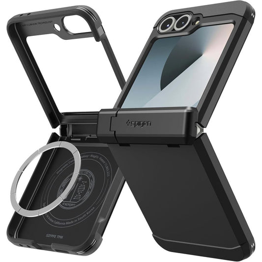 MagSafe-deksel for Samsung Galaxy Z Flip7 FE F761 / Z Flip6 F741, Spigen, Tough Armor Pro, Svart ACS09807