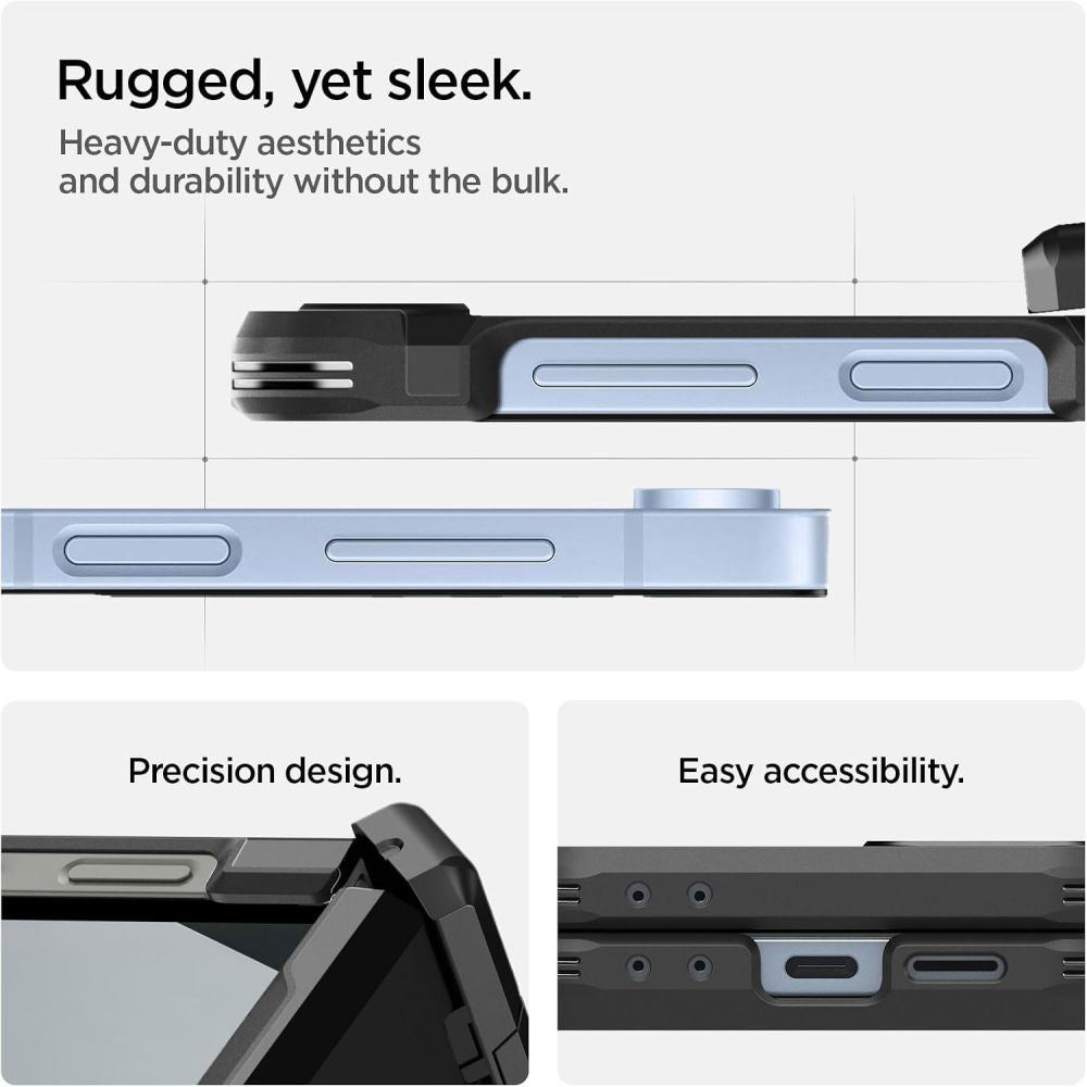MagSafe-deksel for Samsung Galaxy Z Flip7 FE F761 / Z Flip6 F741, Spigen, Tough Armor Pro, Svart ACS09807