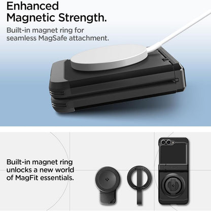 MagSafe-deksel for Samsung Galaxy Z Flip7 FE F761 / Z Flip6 F741, Spigen, Tough Armor Pro, Svart ACS09807