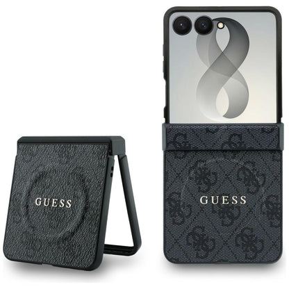MagSafe-deksel for Samsung Galaxy Z Flip8 F776, Guess, 4G Leather Classic, Svart