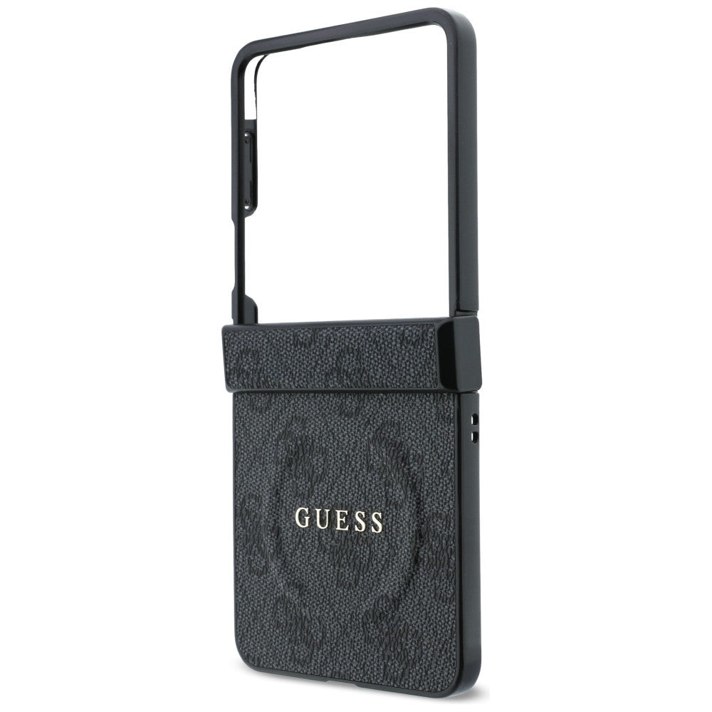 MagSafe-deksel for Samsung Galaxy Z Flip8 F776, Guess, 4G Leather Classic, Svart