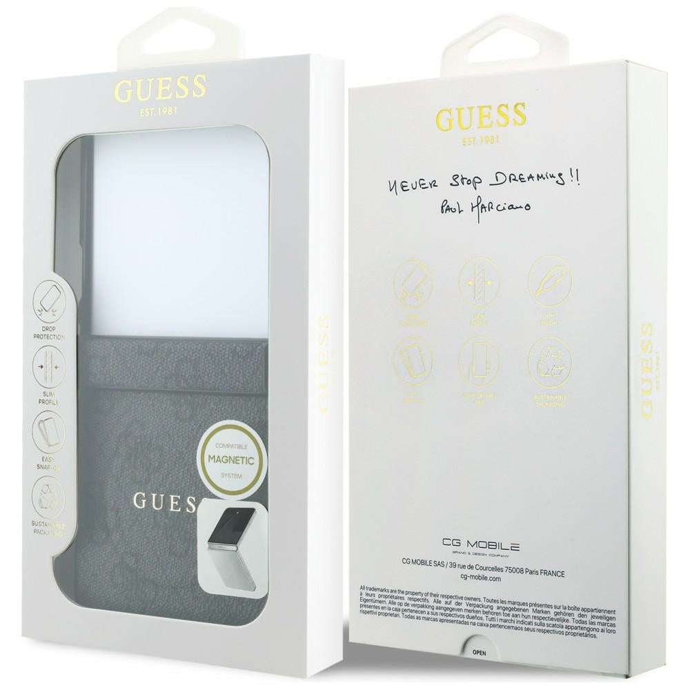 MagSafe-deksel for Samsung Galaxy Z Flip8 F776, Guess, 4G Leather Classic, Svart