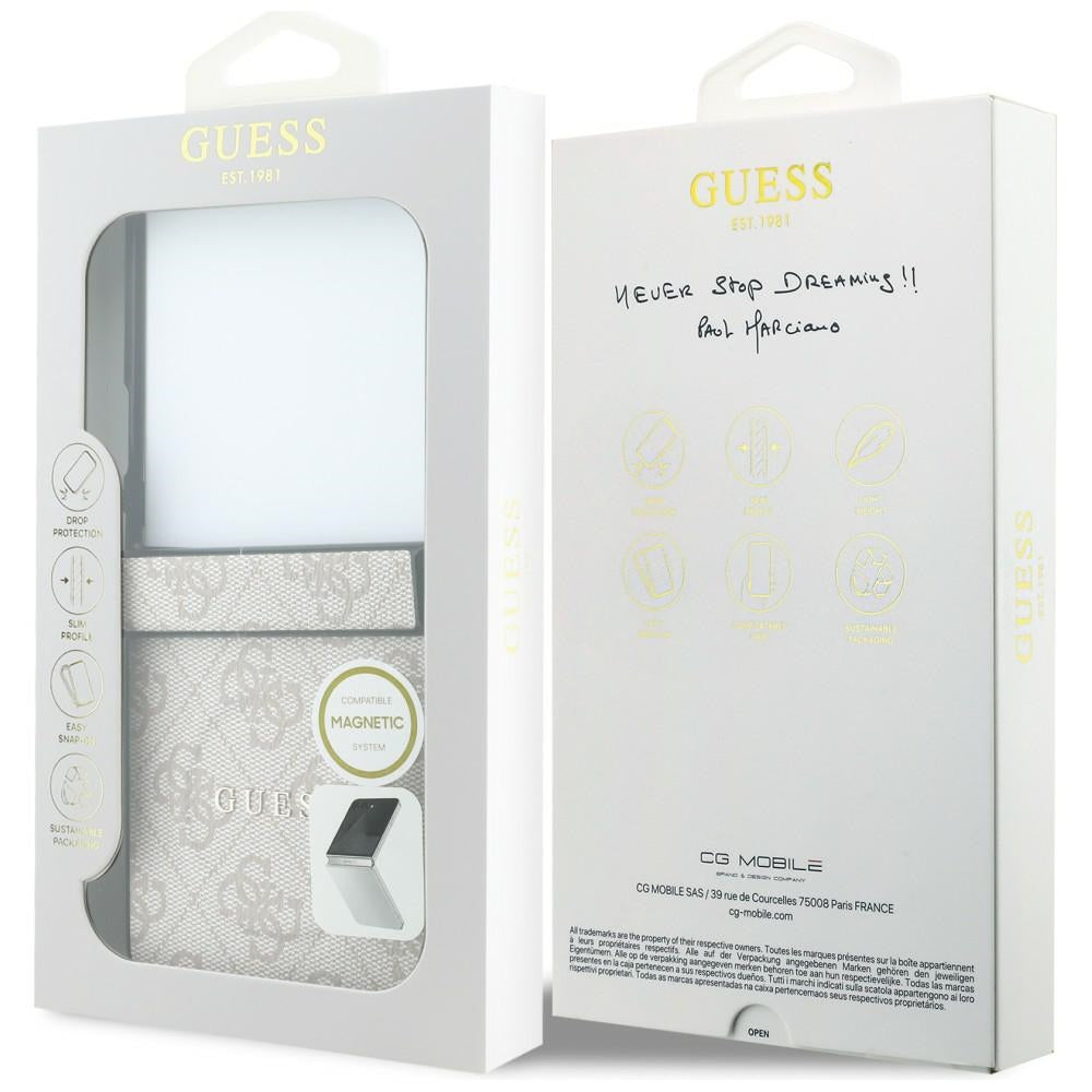 MagSafe-deksel for Samsung Galaxy Z Flip8 F776, Guess, 4G Leather Classic, Rosa