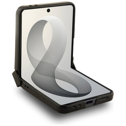 MagSafe-deksel for Samsung Galaxy Z Flip8 F776, Guess, Ring Stand Grained Classic Logo, Beige