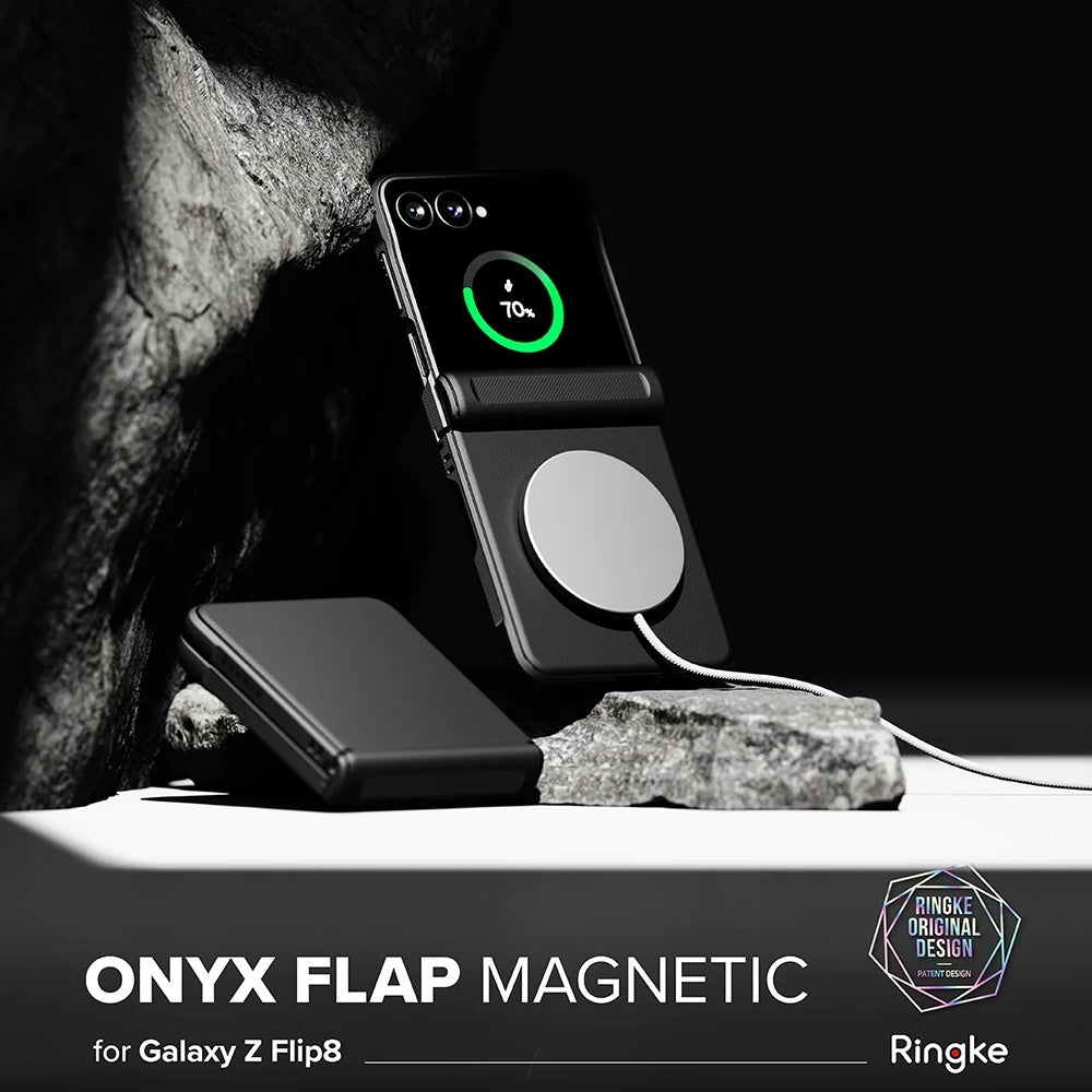 MagSafe-deksel for Samsung Galaxy Z Flip8 F776, Ringke, Onyx Flap, Svart