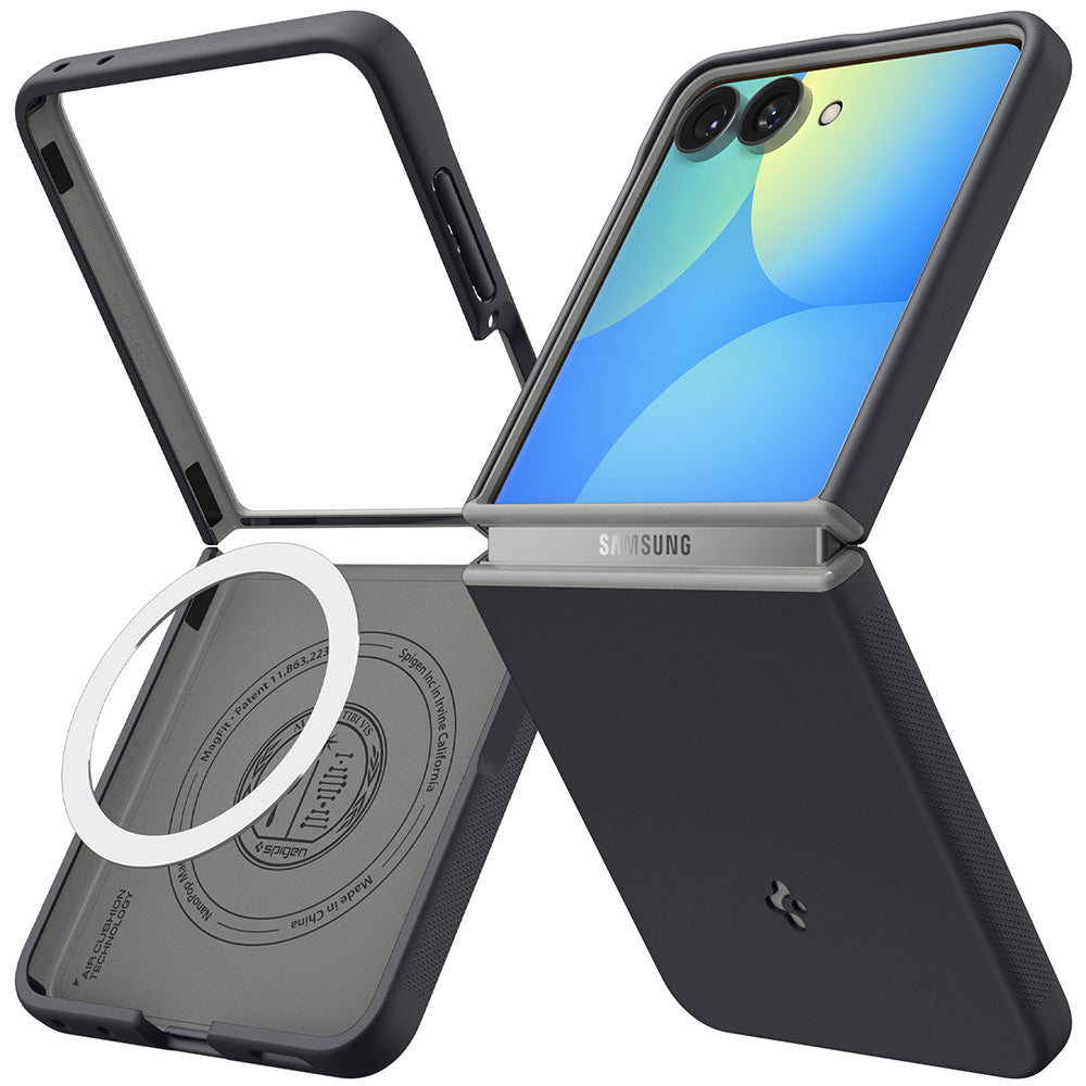 MagSafe-deksel for Samsung Galaxy Z Flip8 F776, Spigen, Caseology Nano Pop, svart ACS11523