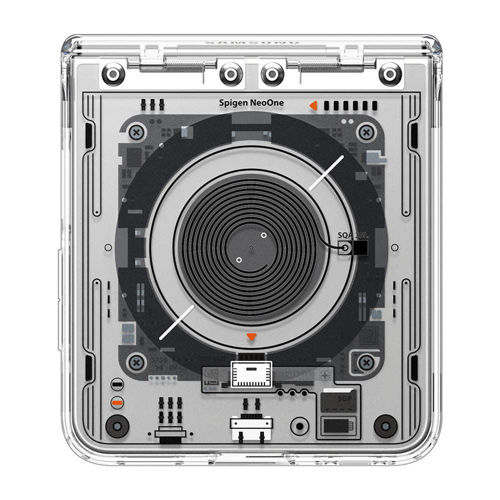 MagSafe-deksel for Samsung Galaxy Z Flip8 F776, Spigen, Ultra Hybrid Pro Neo One, Transparent ACS11525