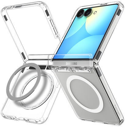 MagSafe-deksel for Samsung Galaxy Z Flip8 F776, Spigen, Ultra Hybrid Pro, Gjennomsiktig hvit ACS11524