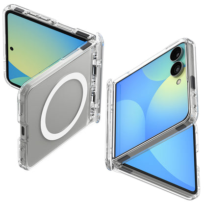 MagSafe-deksel for Samsung Galaxy Z Flip8 F776, Spigen, Ultra Hybrid Pro, Gjennomsiktig hvit ACS11524