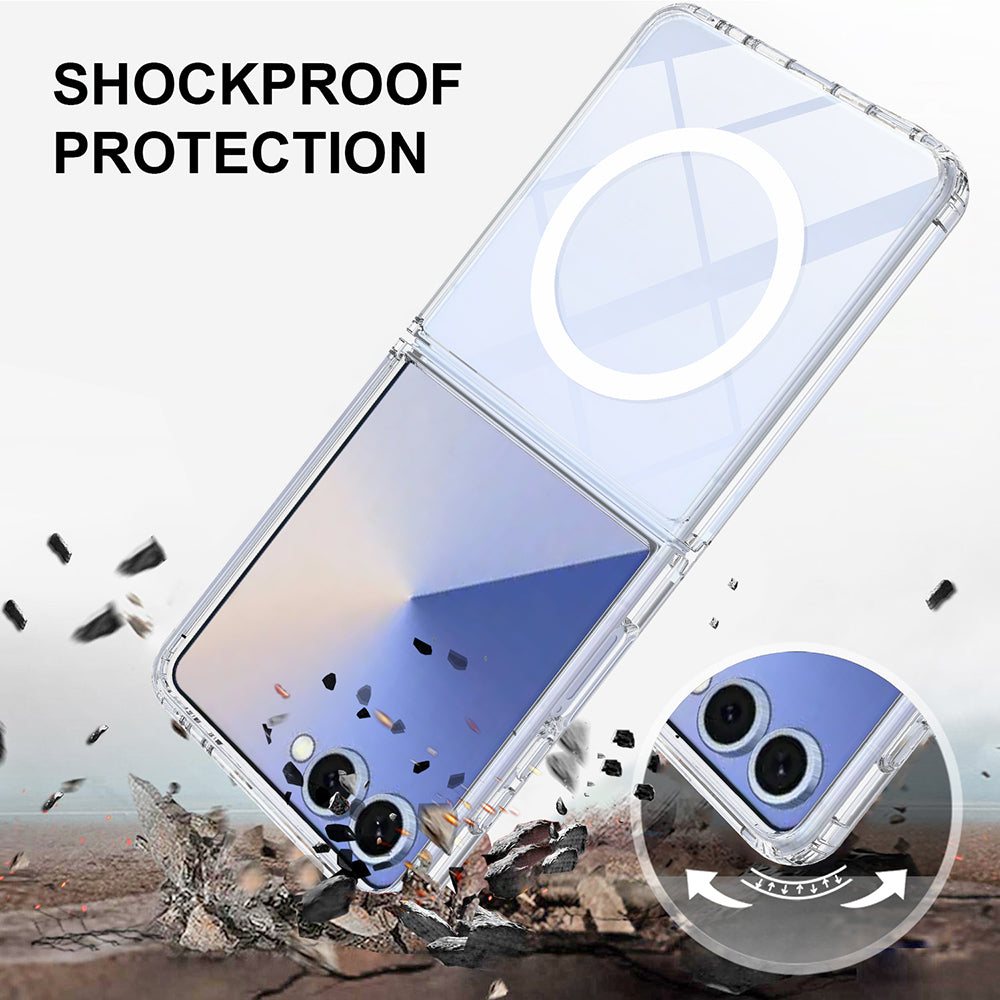 MagSafe-deksel for Samsung Galaxy Z Flip8 F776, Techsuit, Pro, Transparent