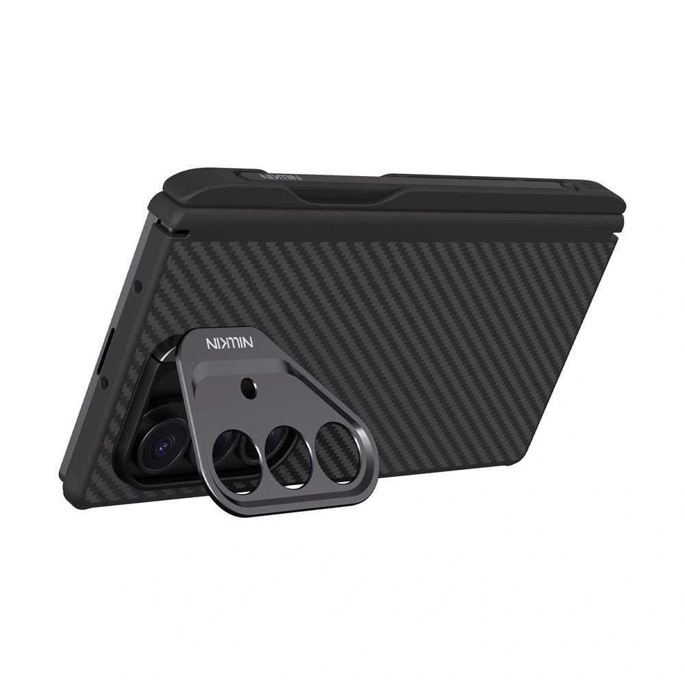MagSafe-deksel for Samsung Galaxy Z Fold7 F966, Nillkin, CarboProp med kamerautskjæring og S-Pen-holder, svart