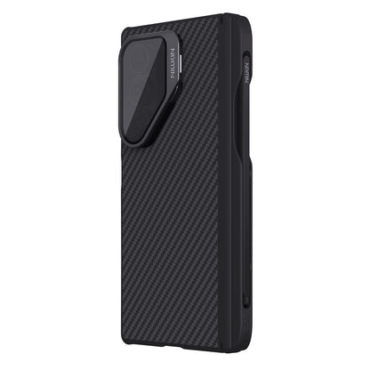 MagSafe-deksel for Samsung Galaxy Z Fold7 F966, Nillkin, CarboProp med gjennomsiktig svart linsebeskyttelse og S-Pen-holder, svart