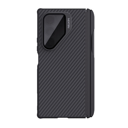 MagSafe-deksel for Samsung Galaxy Z Fold7 F966, Nillkin, CarboProp med gjennomsiktig svart linsebeskyttelse og S-Pen-holder, svart