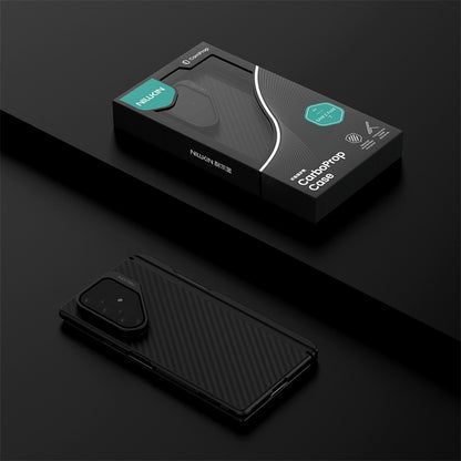 MagSafe-deksel for Samsung Galaxy Z Fold7 F966, Nillkin, CarboProp med gjennomsiktig svart linsebeskyttelse og S-Pen-holder, svart