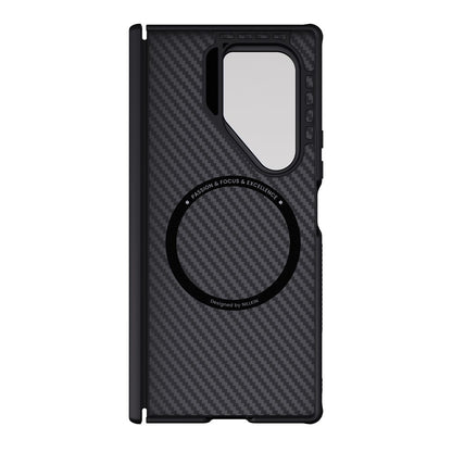 MagSafe-deksel for Samsung Galaxy Z Fold7 F966, Nillkin, CarboProp med gjennomsiktig svart linsebeskyttelse, svart