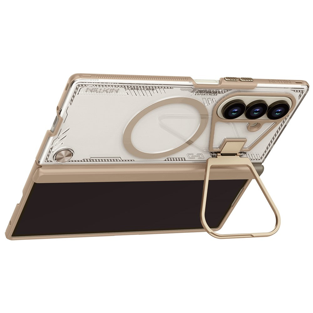 MagSafe-deksel for Samsung Galaxy Z Fold7 F966, Nillkin, Iceblade Prop med kamerautskjæring, Brun