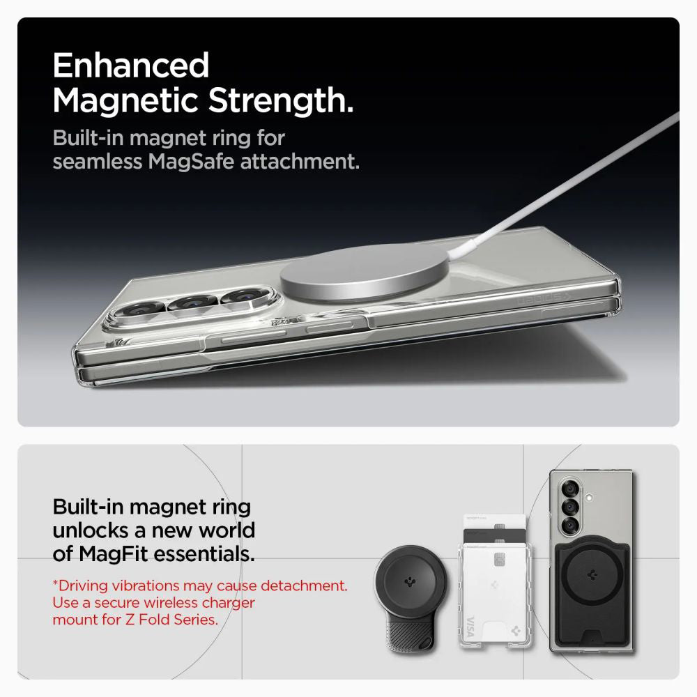 MagSafe-deksel for Samsung Galaxy Z Fold7 F966, Spigen, Air Skin, Gjennomsiktig