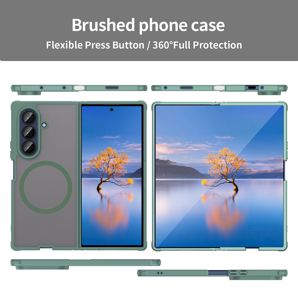 MagSafe-deksel for Samsung Galaxy Z Fold7 F966, Techsuit, HaloFrost II, Grønn