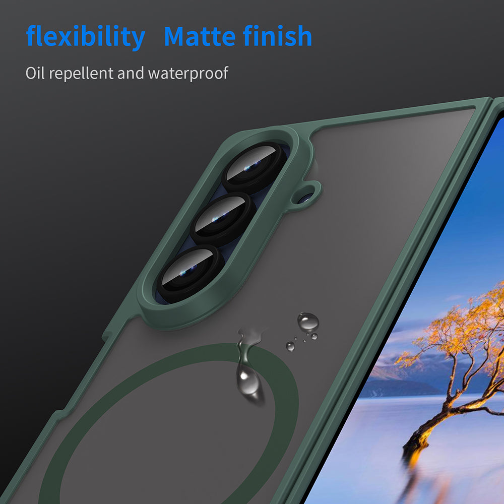 MagSafe-deksel for Samsung Galaxy Z Fold7 F966, Techsuit, HaloFrost II, Grønn