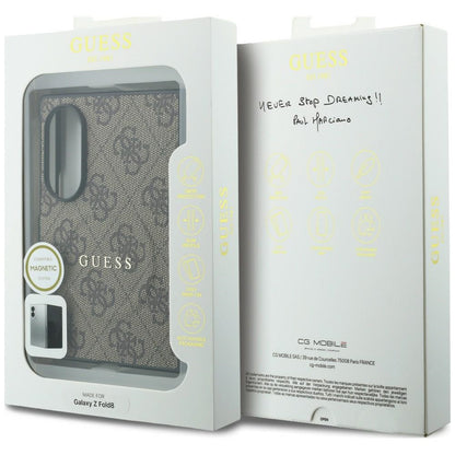 MagSafe-deksel for Samsung Galaxy Z Fold8 F971, Guess, 4G Leather Classic, Brun