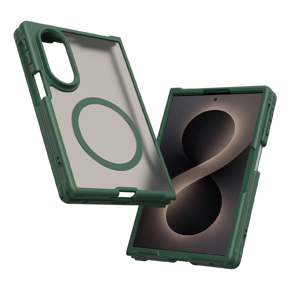 MagSafe-deksel for Samsung Galaxy Z Fold8 F971, Techsuit, HaloFrost II, Grønn