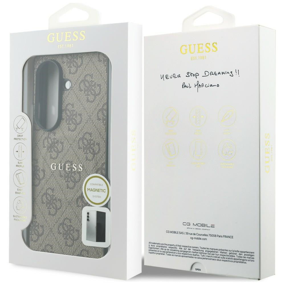 MagSafe-deksel for Samsung Galaxy Z Fold8 Ultra F976, Guess, 4G Leather Classic, Brun