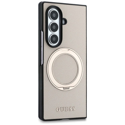 MagSafe-deksel for Samsung Galaxy Z Fold8 Ultra F976, Guess, Ring Stand Grained Classic Logo, Beige