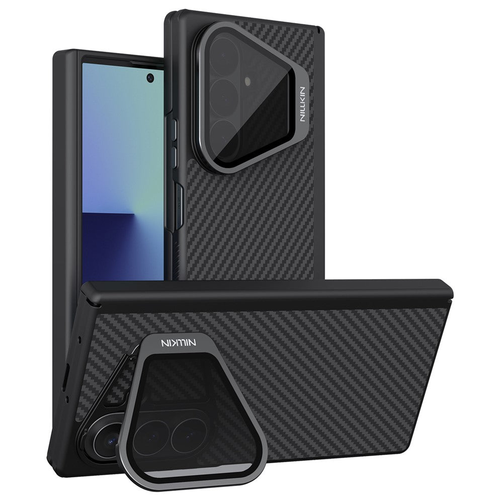 MagSafe-deksel for Samsung Galaxy Z Fold8 Ultra F976, Nillkin, CarboProp med gjennomsiktig svart linsebeskyttelse, svart