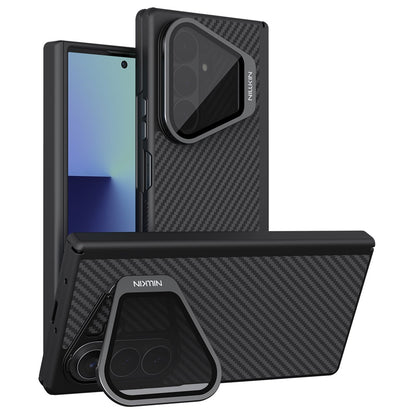 MagSafe-deksel for Samsung Galaxy Z Fold8 Ultra F976, Nillkin, CarboProp med gjennomsiktig svart linsebeskyttelse, svart