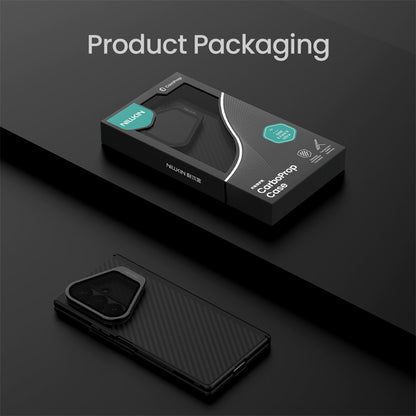 MagSafe-deksel for Samsung Galaxy Z Fold8 Ultra F976, Nillkin, CarboProp med gjennomsiktig svart linsebeskyttelse, svart