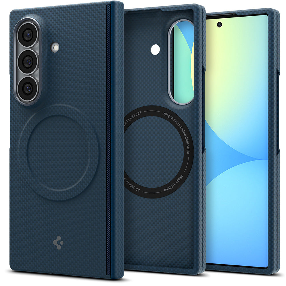 MagSafe-deksel for Samsung Galaxy Z Fold8 Ultra F976, Spigen, Air Skin, Marineblå ACS11852