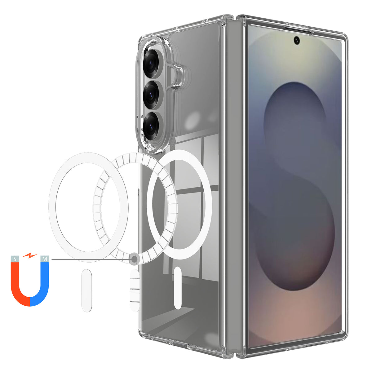 MagSafe-deksel for Samsung Galaxy Z Fold8 Ultra F976, Techsuit, Pro, Transparent