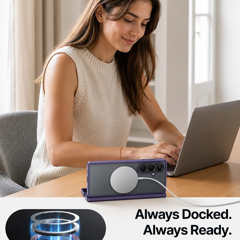 MagSafe-deksel for Samsung Galaxy Z Fold8 Ultra F976, Torras, Guardian, Mørk lilla