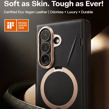 MagSafe-deksel for Samsung Galaxy Z Fold8 Ultra F976, Torras, QPRO Leather, svart