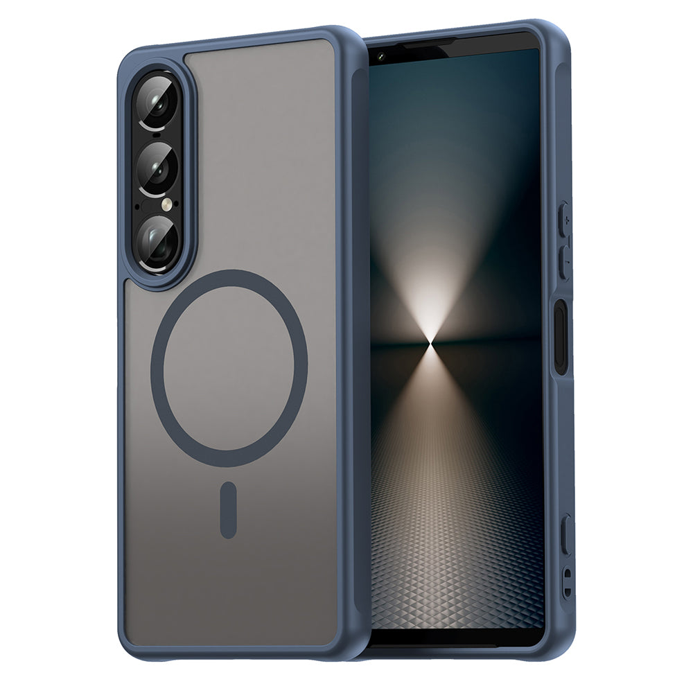 MagSafe-deksel for Sony Xperia 1 VII, Techsuit, HaloFrost II, Marineblå