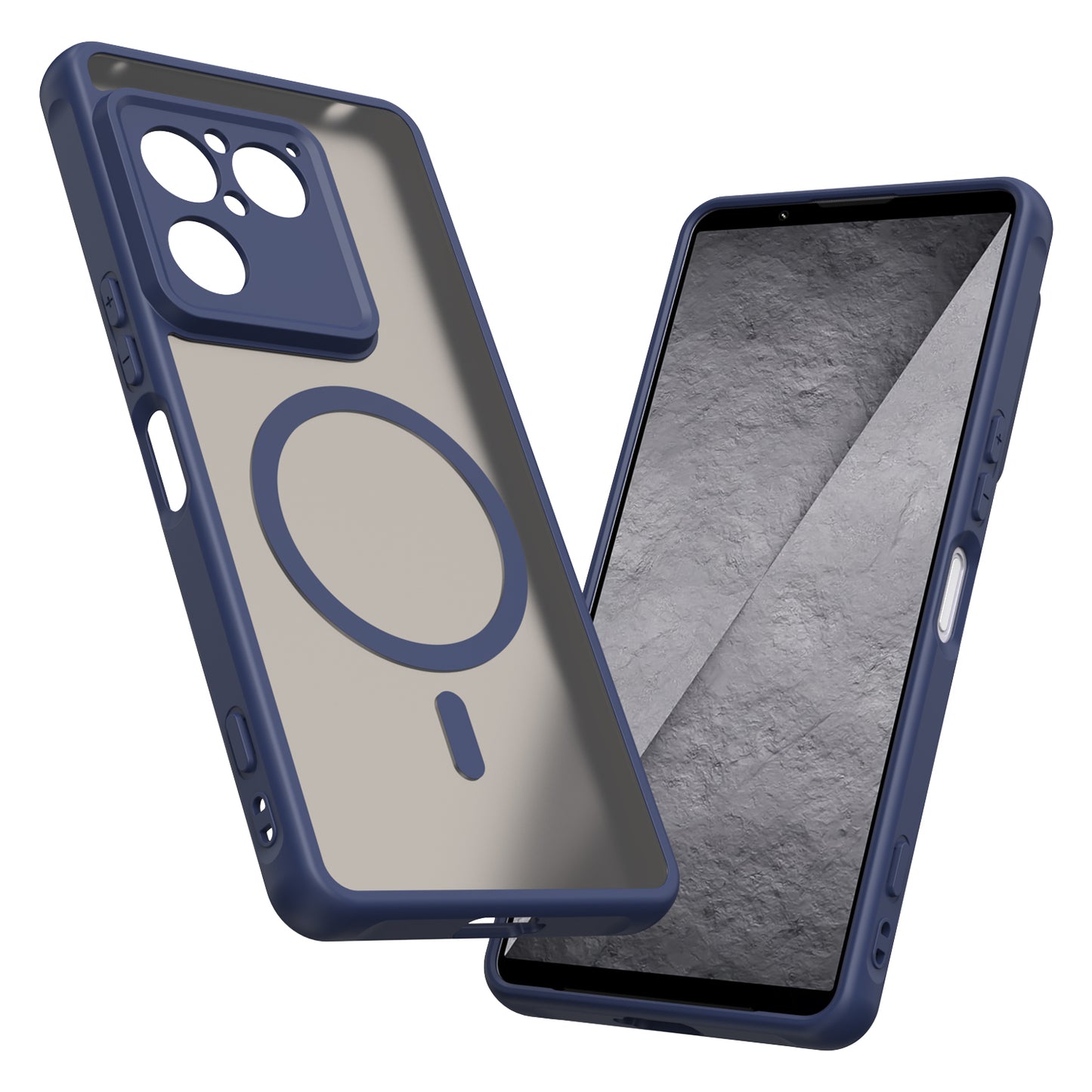 MagSafe-deksel for Sony Xperia 1 VIII, Techsuit, HaloFrost II, Marineblå