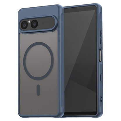 MagSafe-deksel for Sony Xperia 10 VII, Techsuit, HaloFrost II, Marineblå