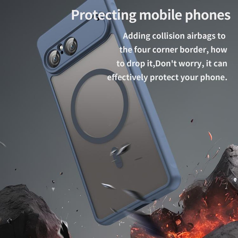 MagSafe-deksel for Sony Xperia 10 VII, Techsuit, HaloFrost II, Marineblå