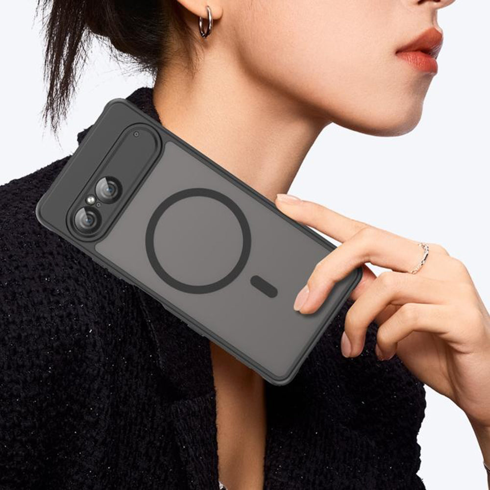 MagSafe-deksel for Sony Xperia 10 VII, Techsuit, HaloFrost II, Svart