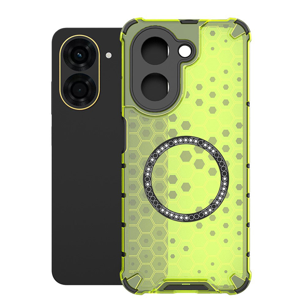 MagSafe-deksel for Xiaomi Redmi A5 4G (Regional), Techsuit, HoneyComb Shield, Grønn