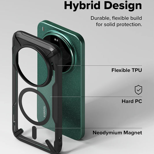 MagSafe-deksel for Xiaomi 17 Ultra, Ringke, Fusion X, svart