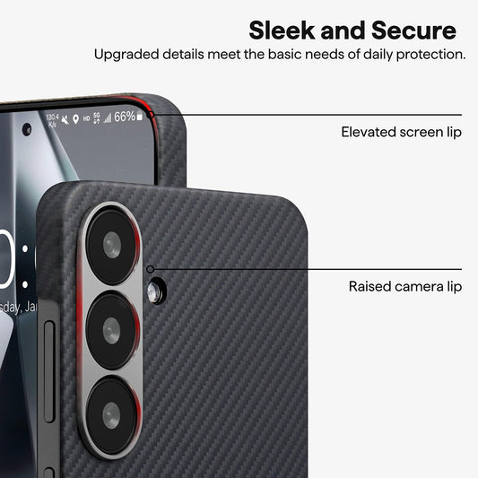 MagSafe-deksel for Xiaomi 17 Ultra, Techsuit, Aramid Fiber, Svart