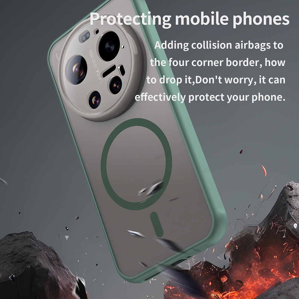 MagSafe-deksel for Xiaomi 17 Ultra, Techsuit, HaloFrost II, Grønn