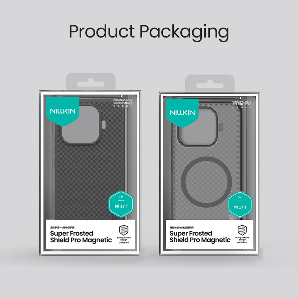 MagSafe-deksel for Xiaomi 17T, Nillkin, Super Shield Pro, Svart Transparent