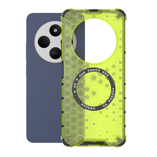 MagSafe-deksel for Xiaomi Poco C75 / Redmi 14C, Techsuit, HoneyComb Shield, Grønn