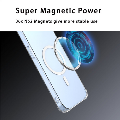 MagSafe-deksel for Xiaomi 17T, OEM, støtsikker, gjennomsiktig
